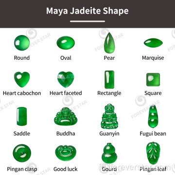 Ekseling Stud Jadeite Warna Hijau Lengkap